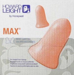 Best Earplugs for Snoring - Howard Leight MAX1 Earplugs Uncorded NRR33