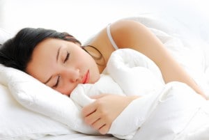 Women Sleeping With An Earplug